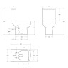 Чаша напольного унитаза BelBagno AURORA BB8604CPR/SC