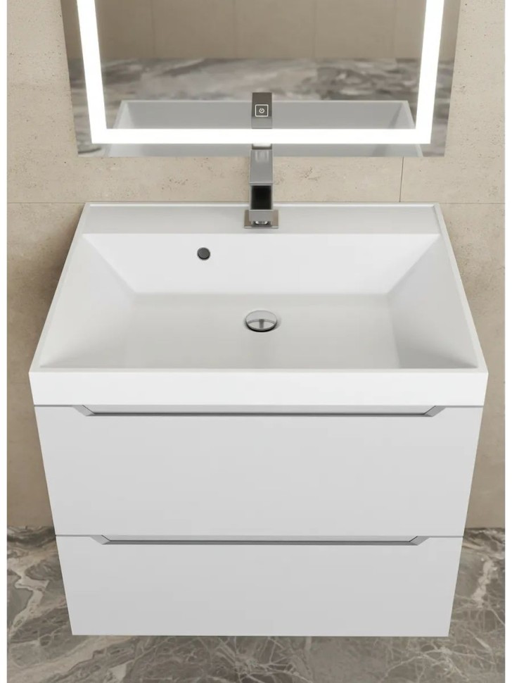 Раковина для ванной 60 см, Uperwood Classic, белая глянцевая