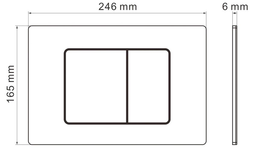 Кнопка смыва IBERICA BLANCA INOX-C нержавеющая сталь, розовое золото матовое (IB.B011.007.002)