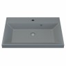 Раковина для ванной 70 см, Uperwood Classic Quartz, кварцевая, серая матовая, платина