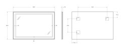 Зеркало BelBagno SPC-KRAFT-1200-800-SENS-NERO