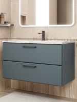 Тумба под раковину для ванной Uperwood Foster New 90 см, подвесная, серый графит