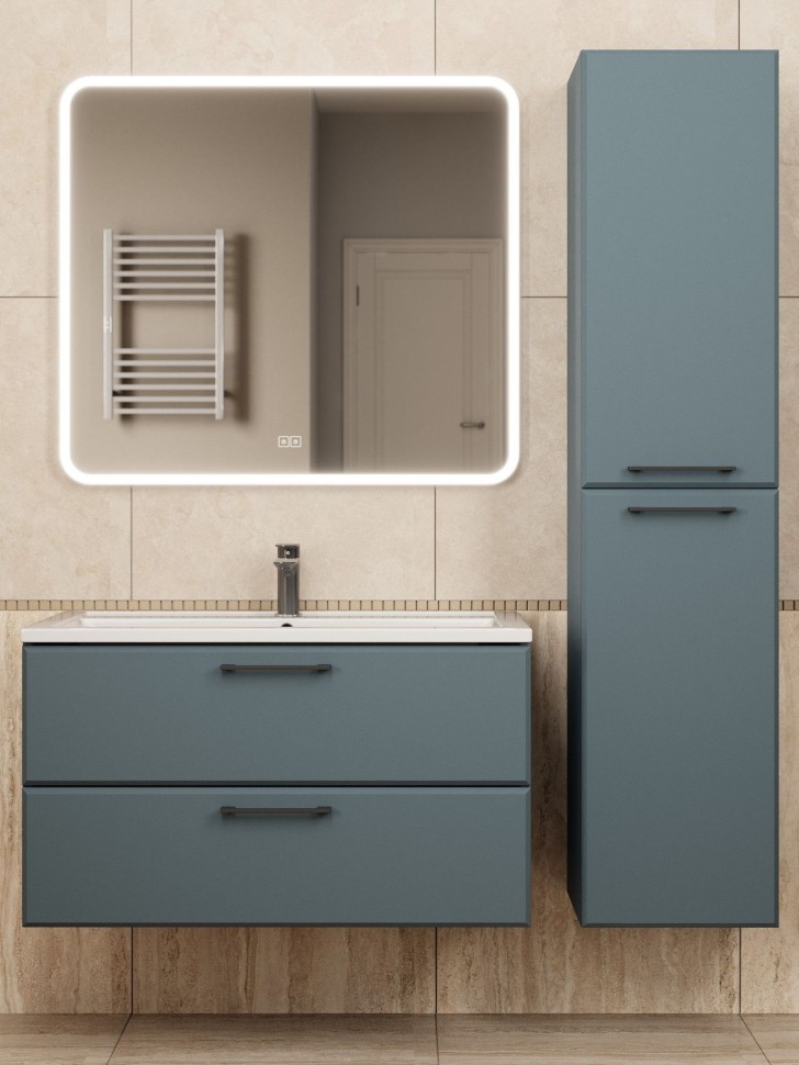 Тумба под раковину для ванной Uperwood Foster New 90 см, подвесная, серый графит