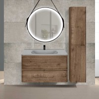 База под раковину Vico 800 подвесная, 2 выкатных ящика soft close, V.Oak