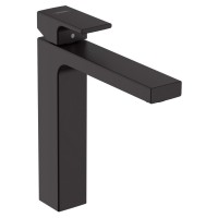 Смеситель для раковины Hansgrohe Vernis Shape со сливной гарнитурой 71562670, черный матовый