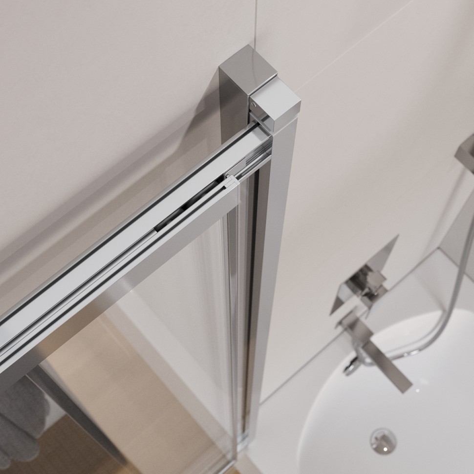 Душевая шторка на ванну CEZARES SLIDER-VF-11-80/150-C-Cr