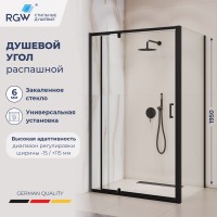 Душевой уголок RGW PA-078B (RGW PA-008B + Z-050-2B) 800x1100  