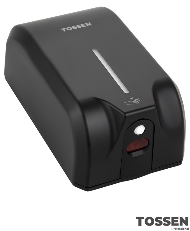 TOSSEN AL-7206 PB - сенсорный диспенсер для мыла/дезинфицирующих средств (коллекция «Матовый чёрный»)  