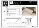 Ванна из искусственного камня SOLITA slim, 1700х750, белый, глянец