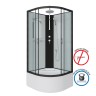 Душевая кабина Niagara Classic NG-6707-14BKT (80х80х210) высокий поддон(40см),черный,стекло прозрачное,4 места
