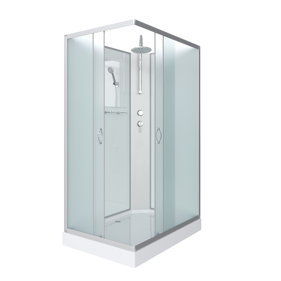Душевая кабина Niagara Classic NG-43295-14QBKT (120х90х210) низкий поддон(13см),стекло матовое,3 места