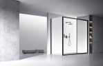 Душевой угол Veconi Rovigo RV-060B, 1800х1100х1950, черный, стекло прозрачное