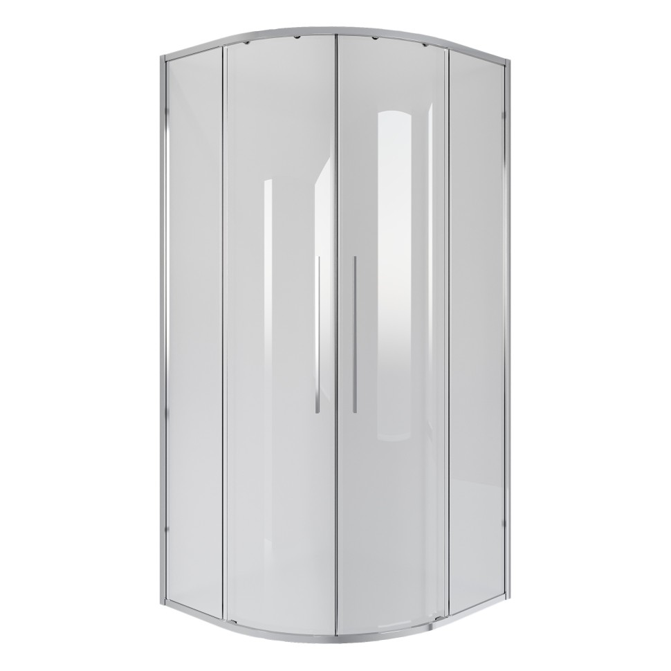 Душевое ограждение Niagara Nova NG-6627-34 (100х100х195) четверть круга,хром,двери раздвижные,стекло прозрачное,1 место