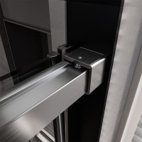 Душевой угол Veconi Premium Trento PTC-SP-40GR, 1300х900x2000, брашированный графит, стекло прозрачное