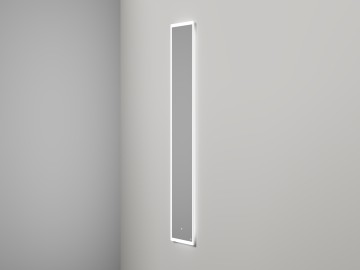 Зеркало для ванной ARMONIA прямоугольное с двойной LED подсветкой 450*1785*25 mm Salini 27MA.01.450.1785