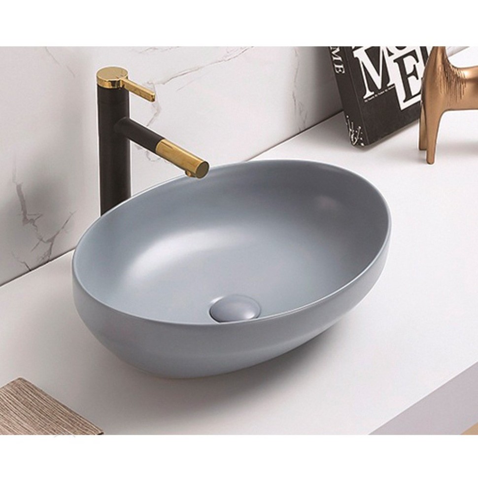 Раковина Ceramalux 78590MH, цвет светло-серый