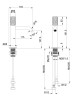 Смеситель для раковины Аура (Aura) VBF-6AU1BG, брашированное золото