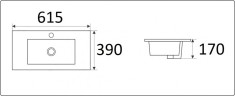 Умывальник CeramaLux 9393-60