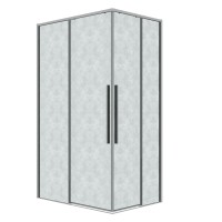 Душевое ограждение Grossman Galaxy 1/2.K33.01.90.10.02-1/2.K33.01.11L.10.02 (90х110х195) раздвижная,хром,стекло шиншилла,2 места