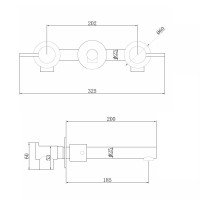 Смеситель ABBER Emotion AF88121G скрытого монтажа для раковины, золото матовое