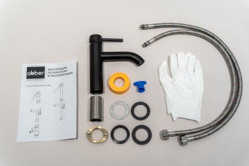Смеситель ABBER Wasser Kreis AF8110B для раковины, черный матовый