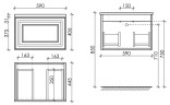 Тумба подвесная SANCOS Very 590х445х406, c одним ящиком оснащенным доводчиками, Bianco , арт.VR60W
