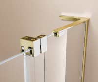 Душевая перегородка Волк-Ин (Walk-In) VSW-4WSL120CLG-R, правая, 1200*2000, брашир. золото, стекло прозрачное