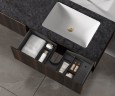 База под раковину Vincea  Luxe 1400 подвесная, 2 выкатных ящика soft close, натуральный орех
