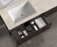 База под раковину Vincea  Luxe 1400 подвесная, 2 выкатных ящика soft close, натуральный орех