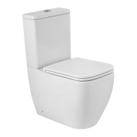 Чаша унитаза безободкового со смывом &quot;Торнадо&quot; с сиденьем BelBagno LUCE-TOR BB2197CP-TOR/SC