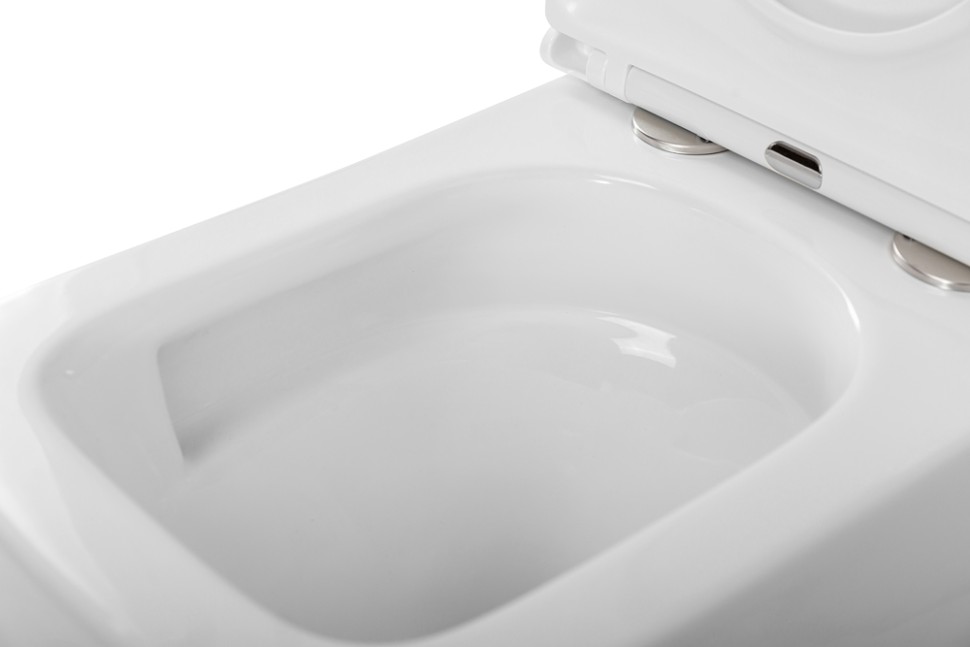 Чаша унитаза безободкового со смывом "Торнадо" с сиденьем BelBagno LUCE-TOR BB2197CP-TOR/SC