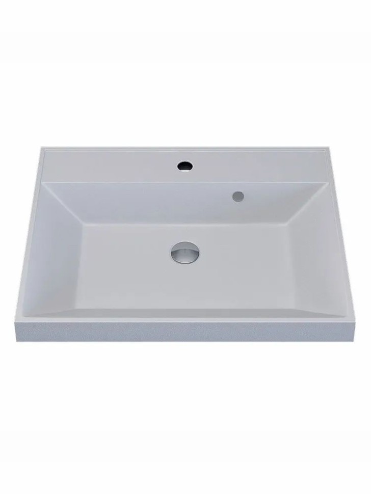 Раковина для ванной 80 см, Uperwood Classic Quartz, кварцевая, белая матовая, жасмин