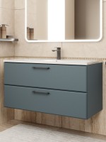 Тумба под раковину для ванной Uperwood Foster New 100 см, подвесная, серый графит