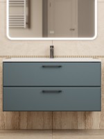 Тумба под раковину для ванной Uperwood Foster New 100 см, подвесная, серый графит