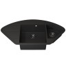 Кухонная мойка кварцевая Uperwood Quartz Premium UPD-06-04, угловая двухсекционная, черная