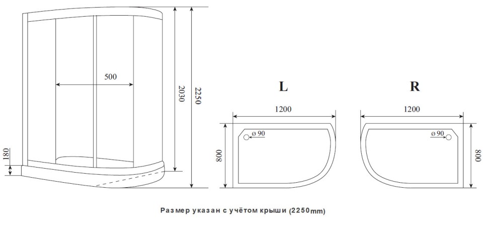 Timo Premium ILMA 902 R душевая кабина (120*80*222)