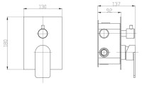 Встраиваемый смеситель для душа BelBagno NOVA NOV-SDM-IN