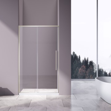 Душевая дверь Слим-Н (Slim-N) VDS-4SN110CLBN, 1100, брашированный никель, стекло прозрачное,