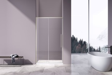 Душевая дверь Слим-Н (Slim-N) VDS-4SN110CLBN, 1100, брашированный никель, стекло прозрачное,