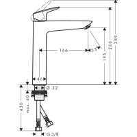 Смеситель для раковин Hansgrohe Logis хром (71091000)