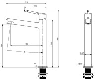 Смеситель для раковины Феерие (Feerie) VBF-5FE2MB, черный