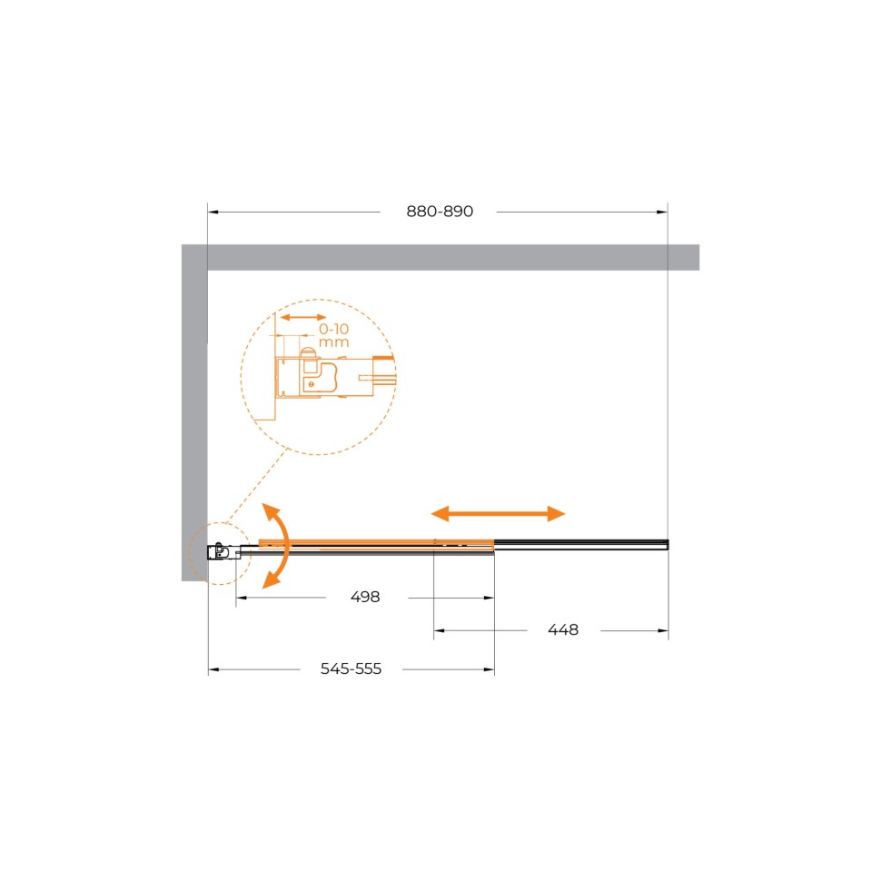 Душевая шторка на ванну CEZARES SLIDER-VF-11-90/150-C-BORO