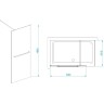 Душевая перегородка RGW 100х195 см WA-040 Хром, Прозрачное, 8 мм Easy Clean (35104010-11)