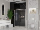Дверь в нишу Ambassador Intense 110021103IX (140х200) хром,стекло прозрачное,раздвижная,1 место