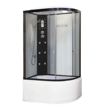 Душевая кабина Niagara Ultra NG-1910-01L (120х80х220) высокий поддон(48см),черный,стекло тонированное,4 места