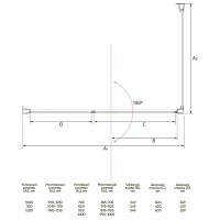 Душевой угол Veconi Rovigo RV-034B, 1100х900х1950 черный, стекло прозрачное