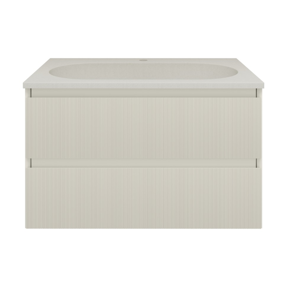 База под раковину Welle 800 подвесная, 2 выкатных ящика soft-close, M.Beige