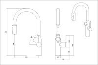 Смеситель OULIN OL-8018 OL - 8018 Matt Gold
