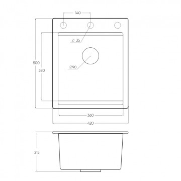 Мойка EMAR EMQ-1420.Q EMQ-1420.Q Антрацит