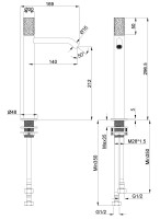 Смеситель для раковины Aura VBF-6AU2CH, хром